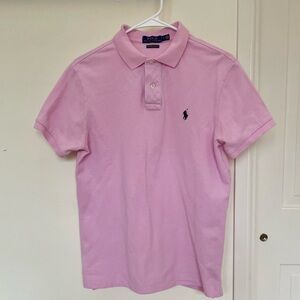 Polo Ralph Lauren pique men polo medium custom slim fit pink